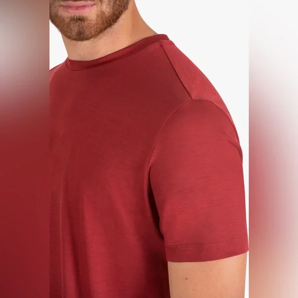 MAURIZIO BALDASSARI TECHMERINO SHORT SLEEVE T-SHIRT - ITALIAN MERINO WOOL - NWT - Picture 4 of 15